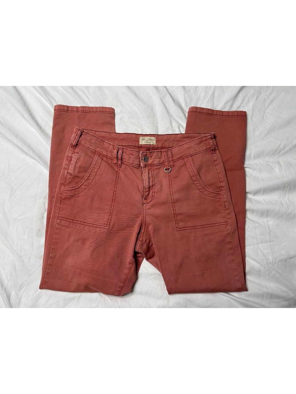 Anthropologie Pilcro "The Wanderer" Utility Pants – Terracotta Rust Size 29